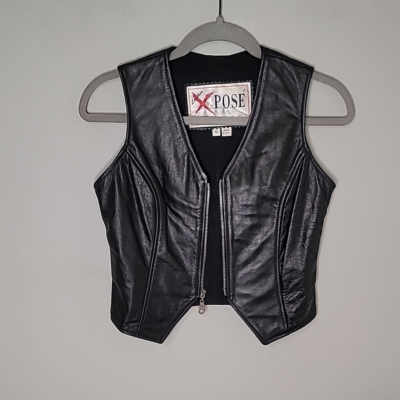 Harley-Davidson Women's Size Small Black  genuine Leather Motorcycle Vest - Picture 5 of 10